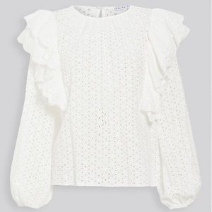 NWT English Factory Eyelet Ruffle Detailed Blouse